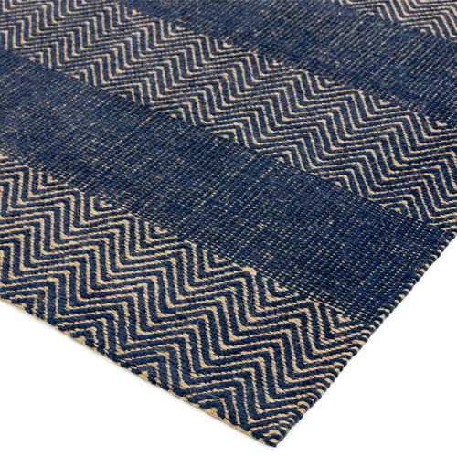 Navy Ives Flat Weave Jute-Blend Rug
