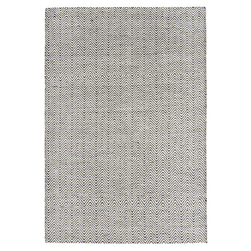 Black & White Ives Chevron Flat Weave Jute-Blend Rug