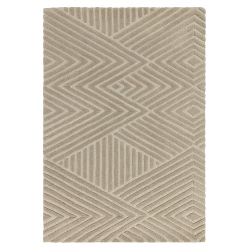 Taupe Hague Chevron Hand-Tufted Wool Rug