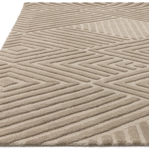 Taupe Hague Chevron Hand-Tufted Wool Rug