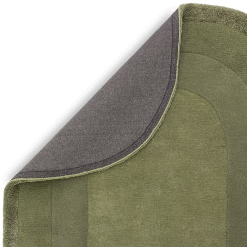 Sage Halo Hand-Tufted Wool & Viscose Oval Rug