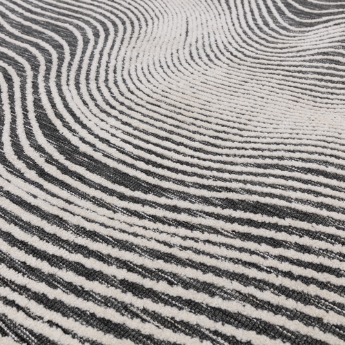 Black Mason Microfibre Rug