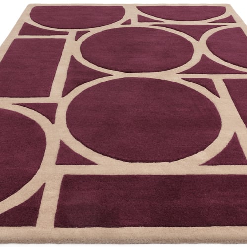 Plum Metro Hand-Tufted Wool Rug