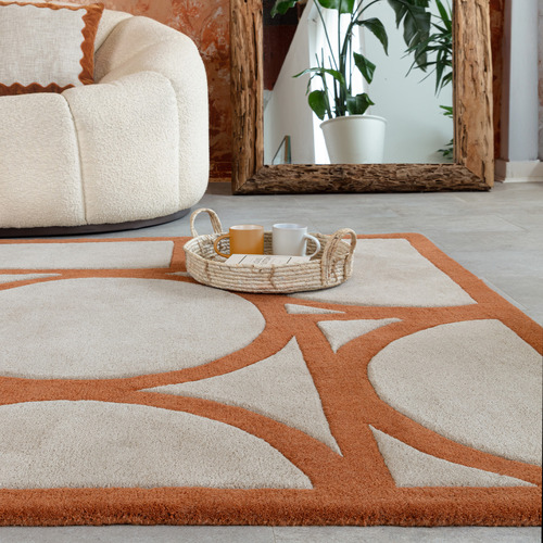 Rust Metro Hand-Tufted Wool Rug