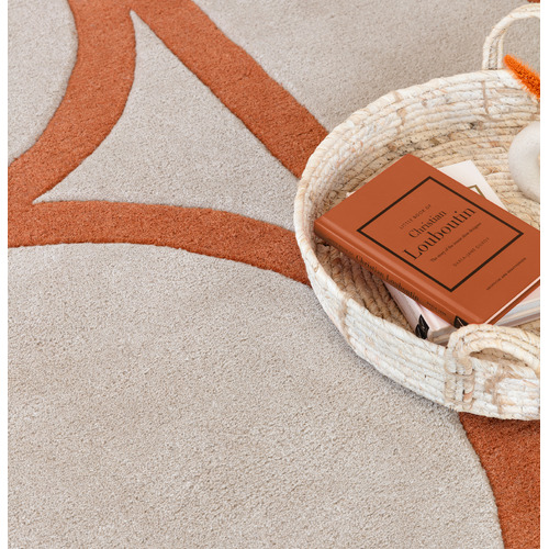 Rust Metro Hand-Tufted Wool Rug