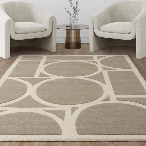 Taupe Metro Hand-Tufted Wool Rug