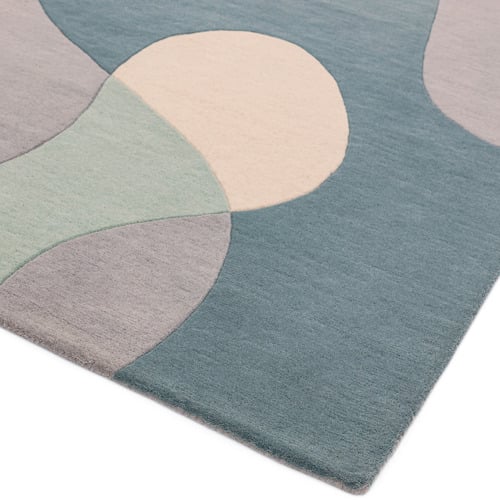 Sky Matrix Arc Hand-Tufted Wool Rug