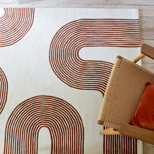 Amber Matrix Arch Hand-Tufted Wool Rug