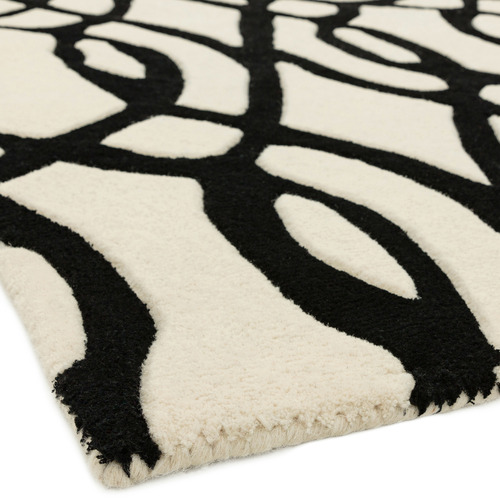 White Matrix Wire Hand-Tufted Wool Rug