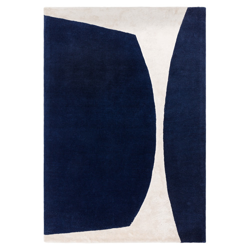 Indigo Matrix Hand-Tufted Wool & Viscose Rug