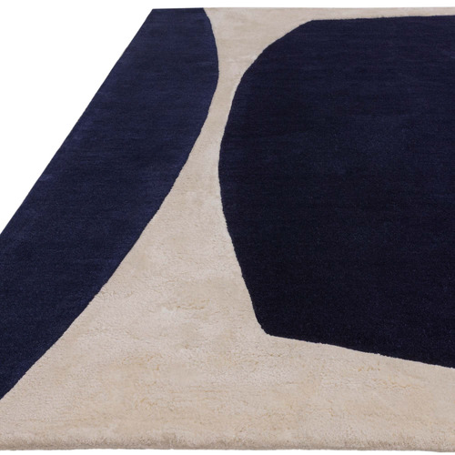 Indigo Matrix Hand-Tufted Wool & Viscose Rug