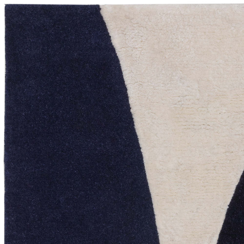 Indigo Matrix Hand-Tufted Wool & Viscose Rug