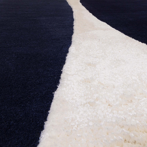 Indigo Matrix Hand-Tufted Wool & Viscose Rug