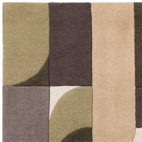 Sage Matrix Klotski Hand-Tufted Wool Rug