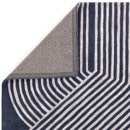 Navy Matrix Solstice Hand-Tufted Wool & Viscose Rug