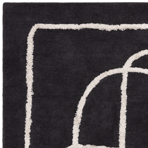 Charcoal Matrix Infinity Hand-Tufted Wool & Viscose Rug