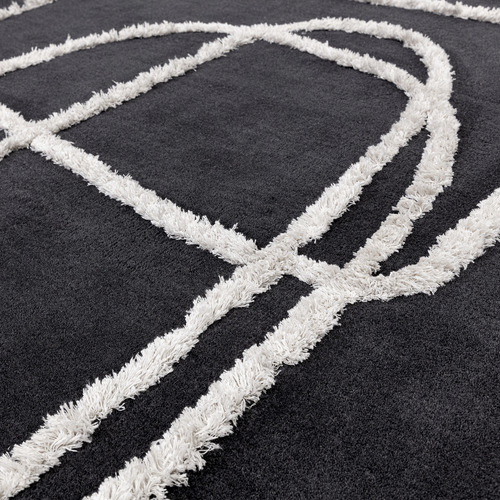 Charcoal Matrix Infinity Hand-Tufted Wool & Viscose Rug