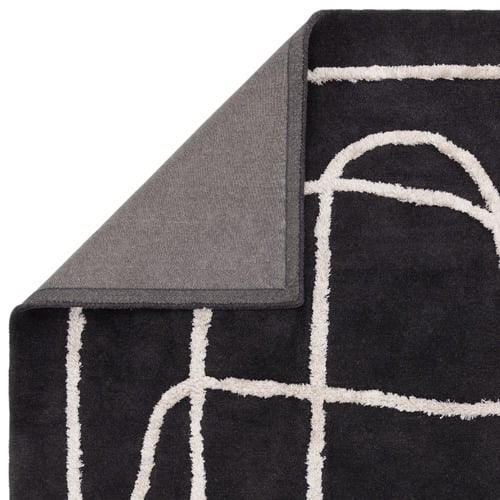Charcoal Matrix Infinity Hand-Tufted Wool & Viscose Rug