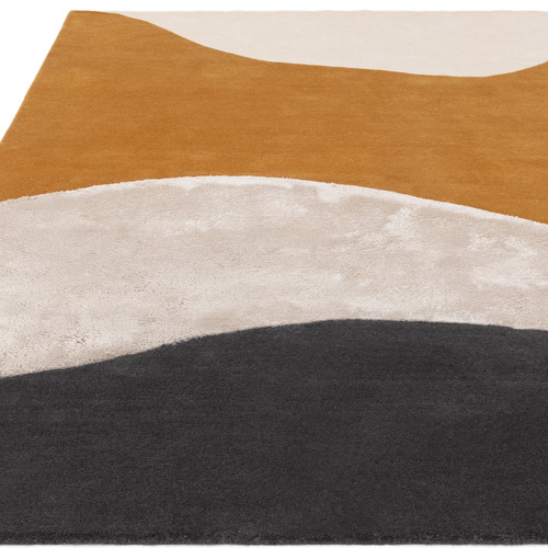 Ochre Matrix Hand-Tufted Wool & Viscose Rug