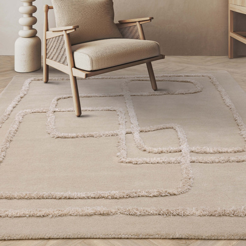 Sand Matrix Infinity Hand-Tufted Wool & Viscose Rug