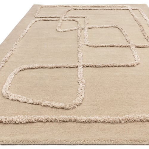 Sand Matrix Infinity Hand-Tufted Wool & Viscose Rug