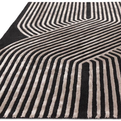 Gunmetal Matrix Solstice Hand-Tufted Wool & Viscose Rug