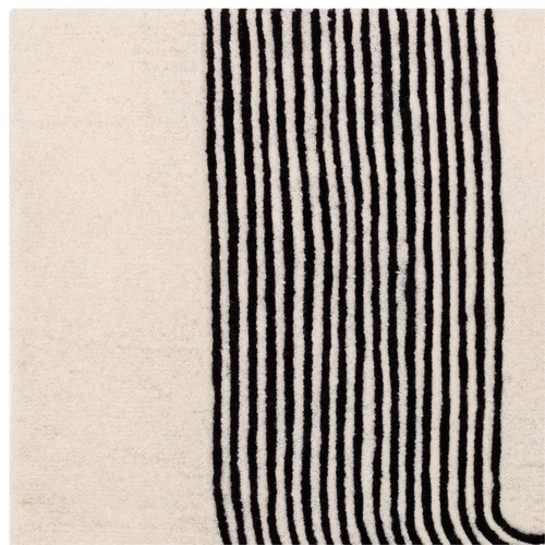 Black Matrix Arch Hand-Tufted Wool Rug