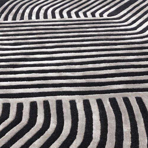 Gunmetal Matrix Solstice Hand-Tufted Wool & Viscose Rug