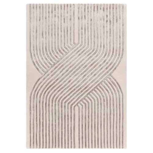 Ivory Matrix Solstice Hand-Tufted Wool & Viscose Rug