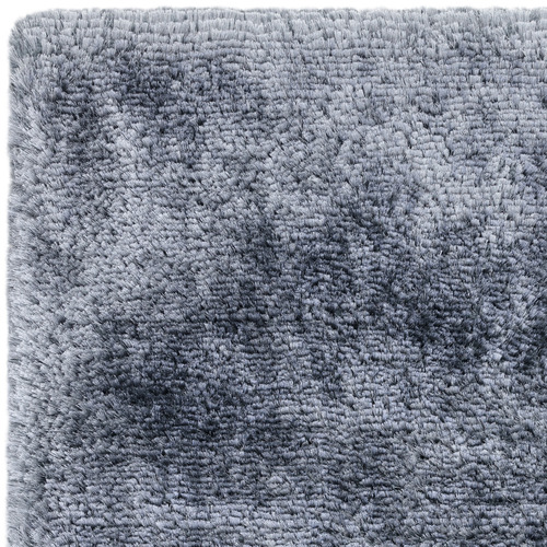 Airforce Blue Plush Hand-Woven Rug