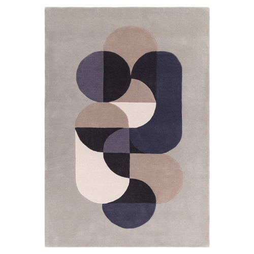 Grey Matrix Statement Hand-Tufted Wool Rug