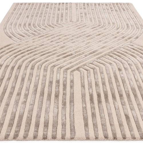 Ivory Matrix Solstice Hand-Tufted Wool & Viscose Rug