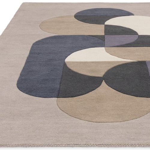 Grey Matrix Statement Hand-Tufted Wool Rug