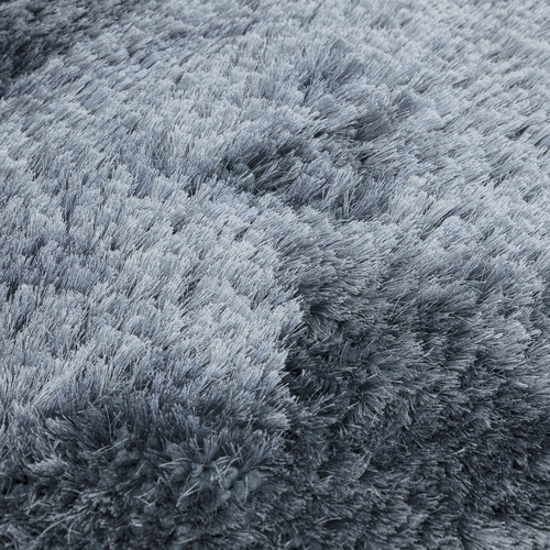 Airforce Blue Plush Hand-Woven Rug