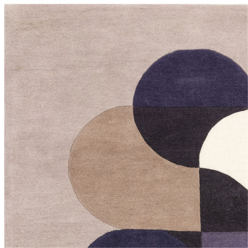 Grey Matrix Statement Hand-Tufted Wool Rug