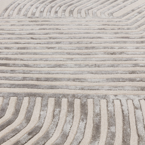 Ivory Matrix Solstice Hand-Tufted Wool & Viscose Rug