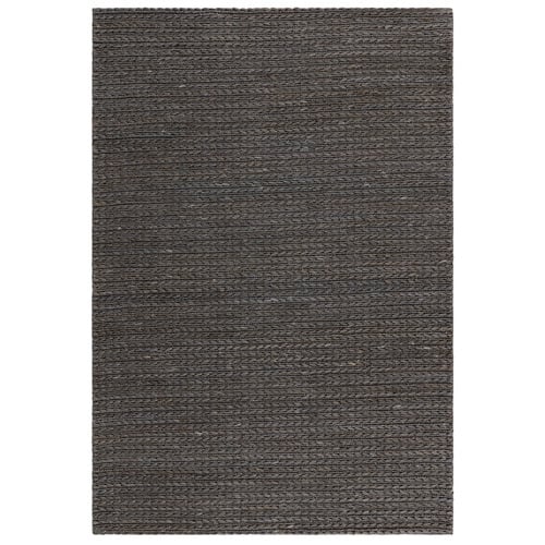 Charcoal Oakley Flat Weave Jute & Cotton Rug