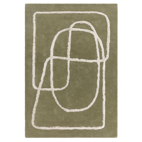 Sage Matrix Infinity Hand-Tufted Wool & Viscose Rug