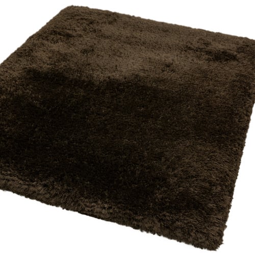 Dark Chocholate Plush Hand-Woven Rug