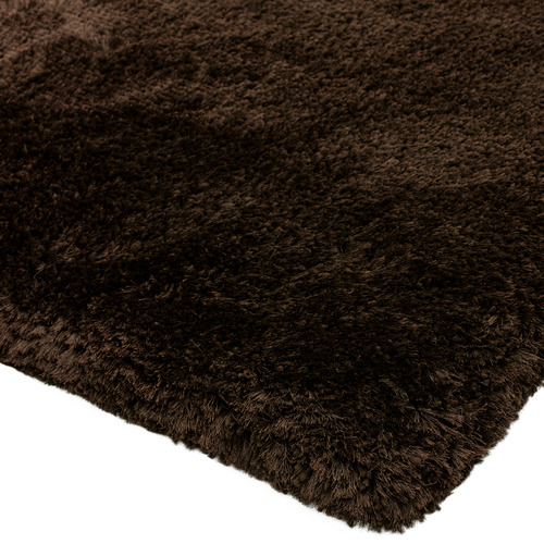 Dark Chocholate Plush Hand-Woven Rug