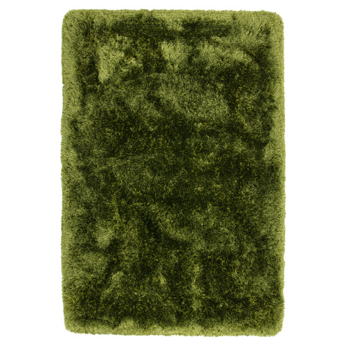Green Plush Hand-Woven Rug