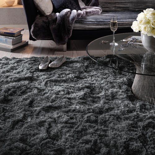 Slate Plush Hand-Woven Rug