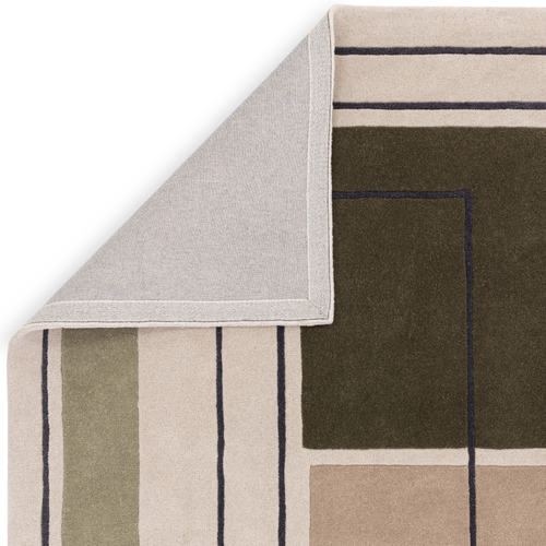 Khaki Reef Outline Hand-Tufted Wool Rug