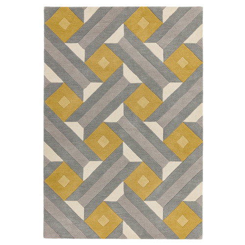 Reef Motif Hand-Tufted Wool Rug