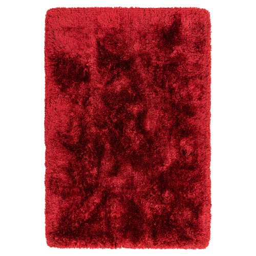 Red Plush Hand-Woven Rug