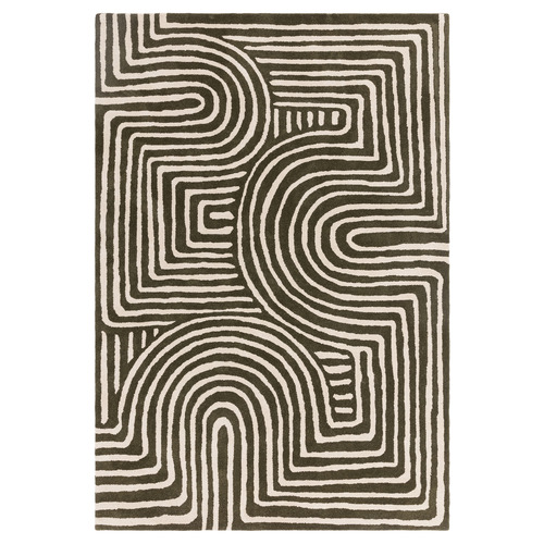 Forest Reef Curve Hand-Tufted Wool Rug