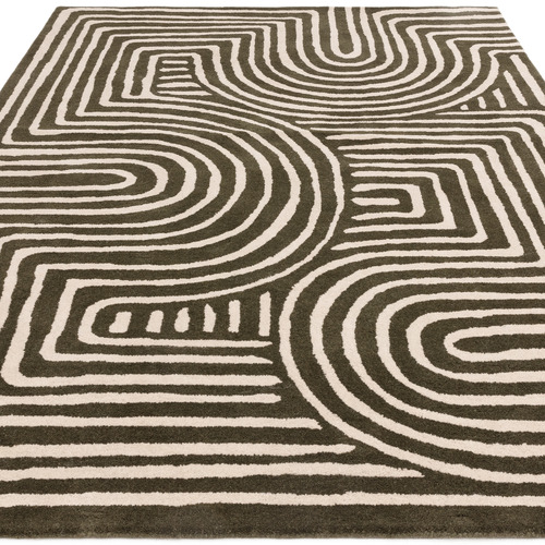 Forest Reef Curve Hand-Tufted Wool Rug