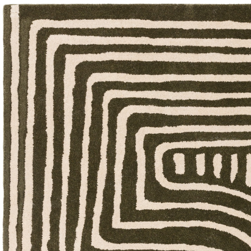 Forest Reef Curve Hand-Tufted Wool Rug