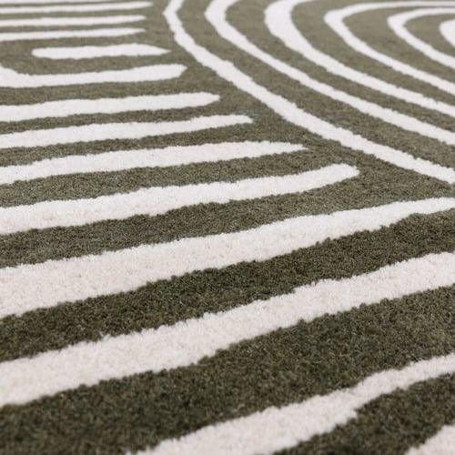 Forest Reef Curve Hand-Tufted Wool Rug
