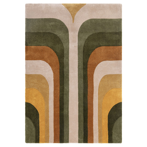 Green Romy Retro Hand-Tufted Indoor/Outdoor Rug